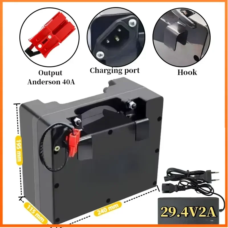 6A 8A 10A 24V 18650 Electric Wheelchair Battery Elderly Mobility Scooter Battery Rechargeable Lithium Battery 29.4V 2A
