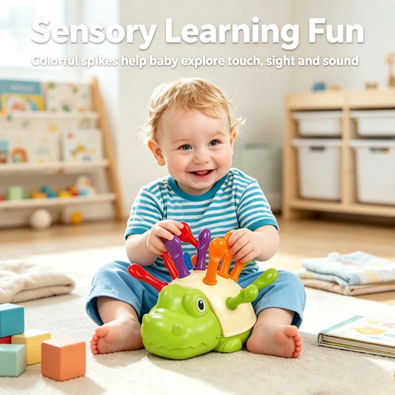 `Montessori Hedgehog Fine Motor Toy for Toddlers Baby, Educational Sensory Learning Toy Hand‑Eye Coordination Developmental Game