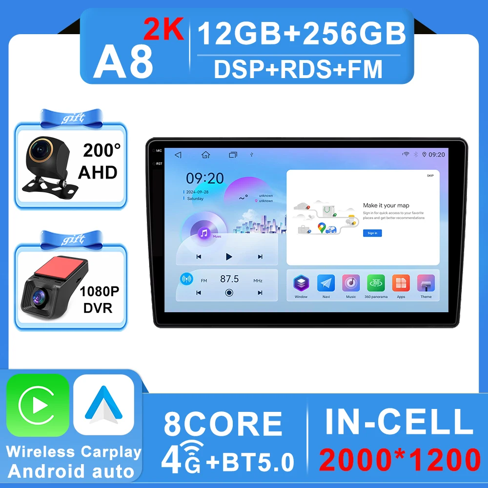 Android 16 Carplay Video Voor Citroen C5 X7 III Autoradio GPS Navigatie Stereo 4G Wifi Auto Monitor DVD Bluetooth Geen 2din DSP 2k