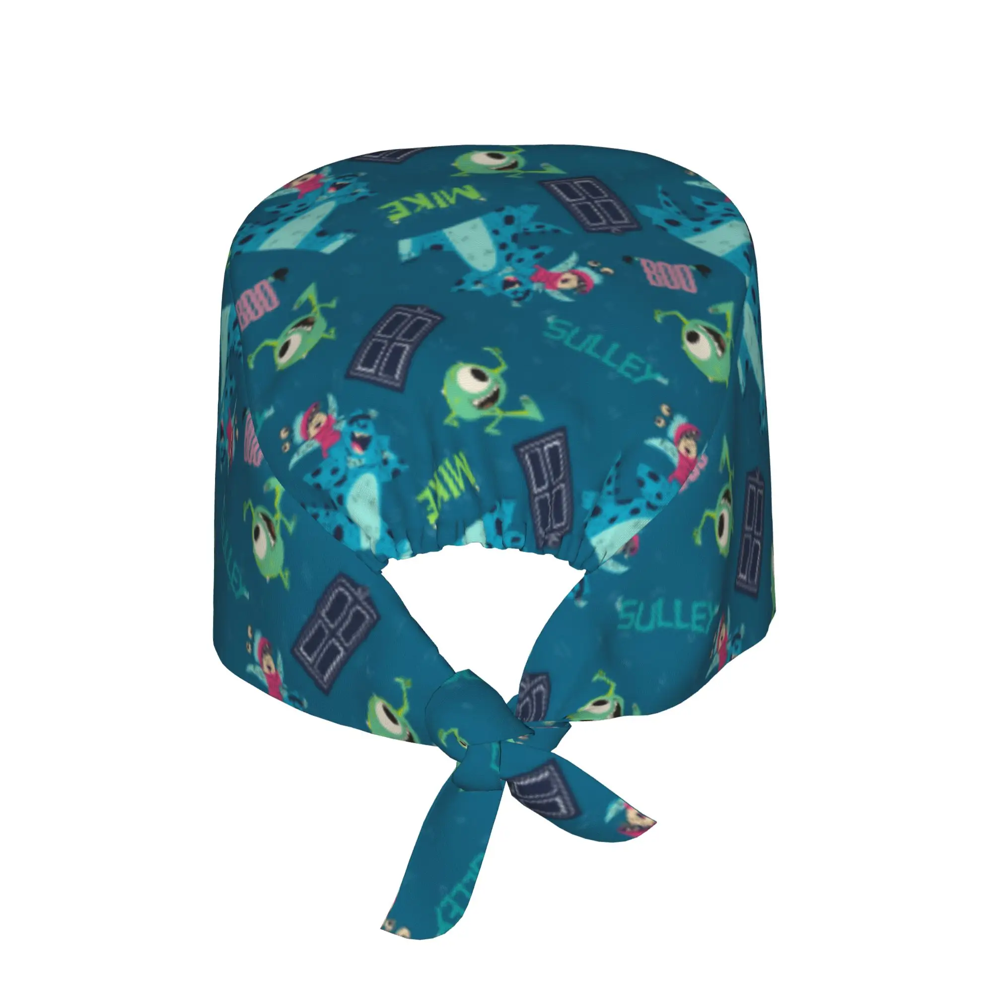 Monsters Anime Universitye Breathable Nursing Work Cap Surgical Scrub Caps Unisex Nurse Medical Cap Cartoon Work Scrubs Hat