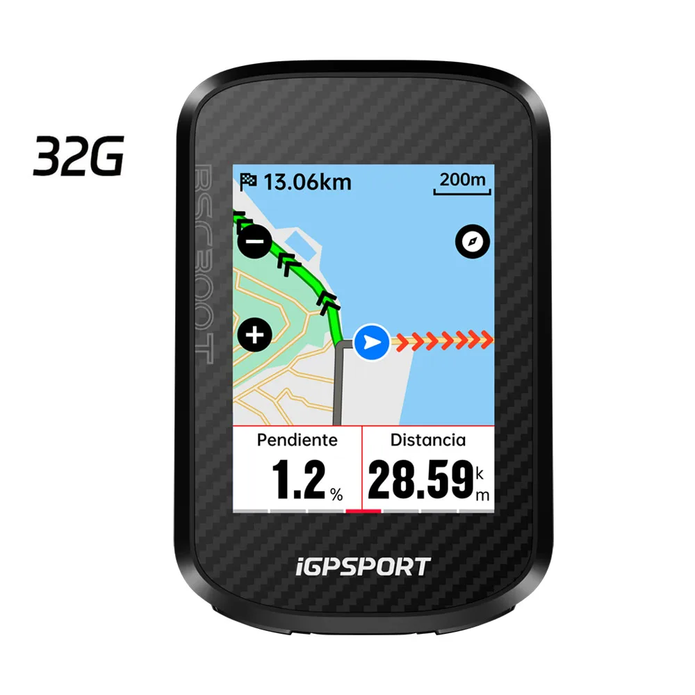 IGPSPORT BSC300T Ciclocomputador con Pantalla Táctil, 32G, Mapa Global a Color, Inalámbrico, Compatible con Bicicletas Eléctricas