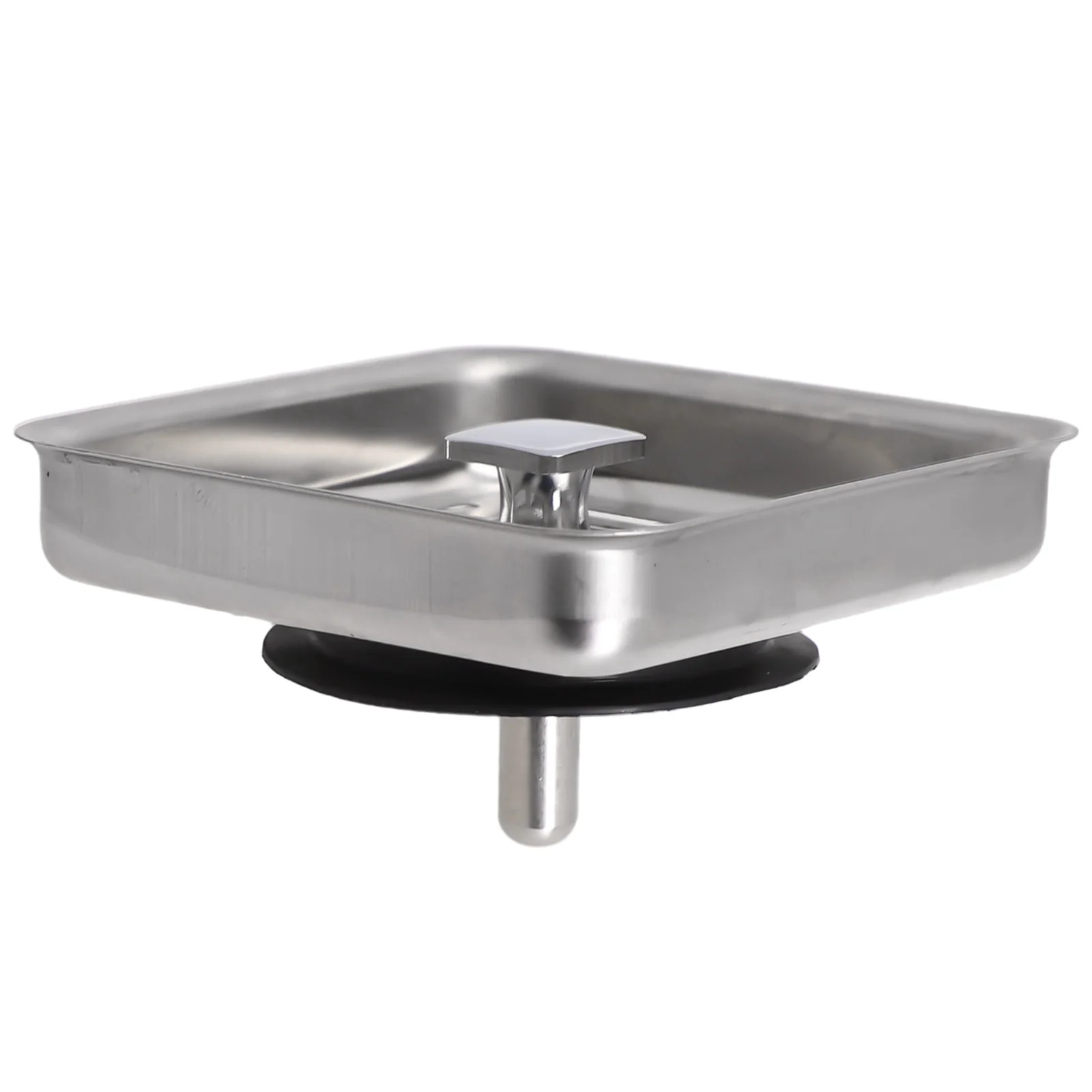 Stainless Steel Square Stainless Steel Kitchen Sink Strainer Drainer Post Stopper Drainage Long Lasting Performance