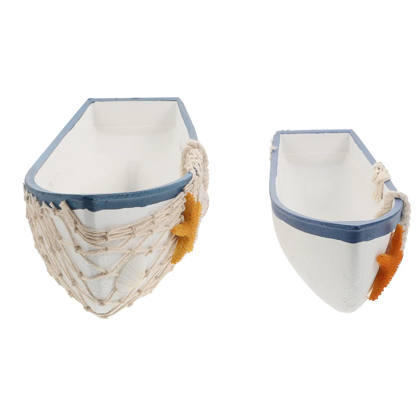 2Pcs Decorative Boat Ship Crafts Delicate Home Ornaments Nautical Desktop Decor Creative Sailboat Decoration Delicate Boat Decor