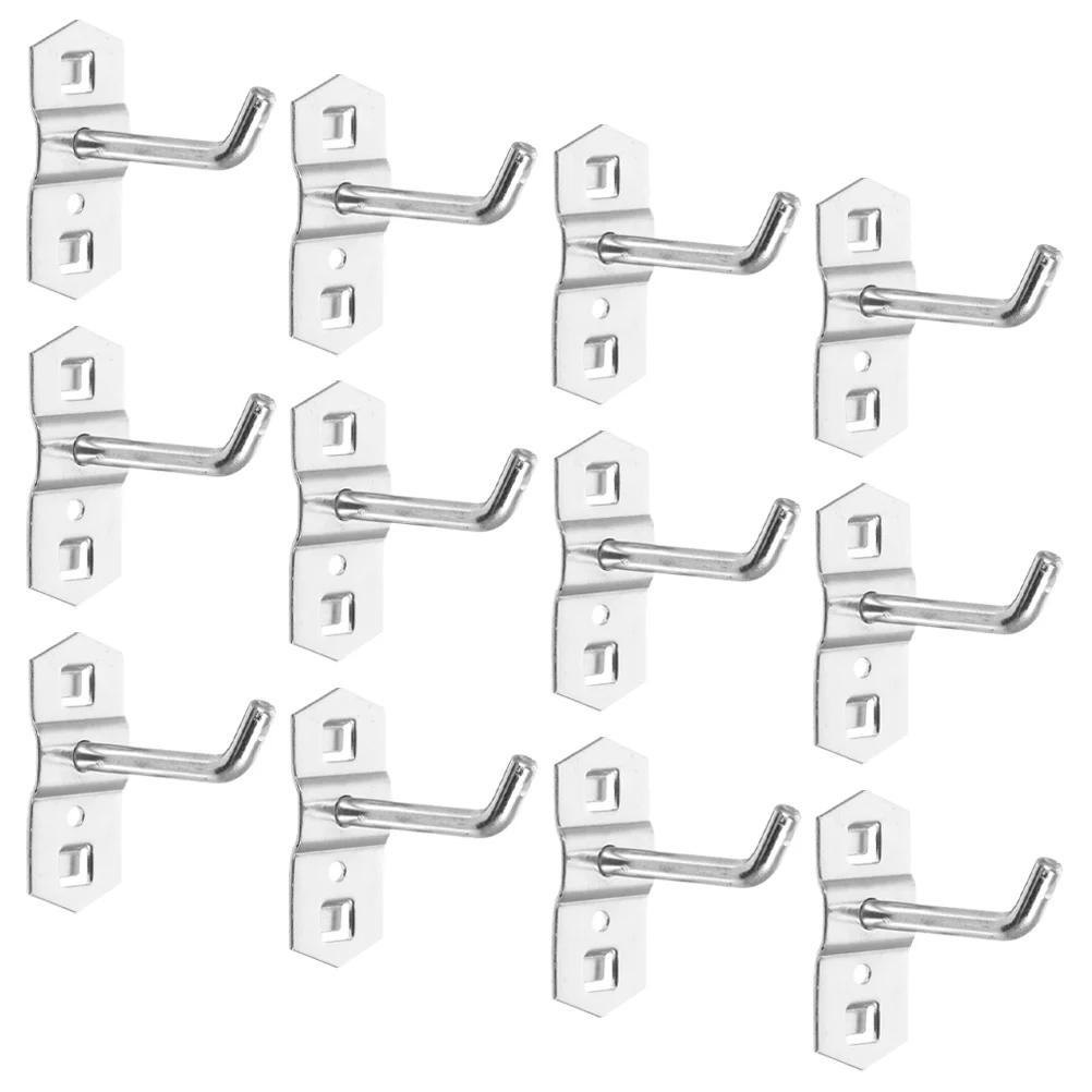 

12 Pcs Garage Pegboard Storage Hook Hooks for Tool Organizer Home Hanging Metal Household