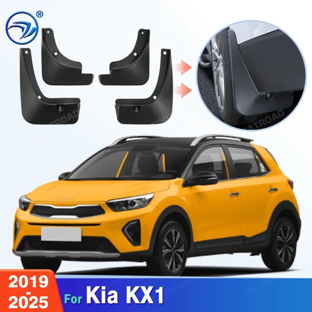 Custom Fit 4PCS Mud Flaps for Kia KX1 2019 2020 2021 2022 2023 2024 2025 No Drilling Splash Guards Car Fender Accessories