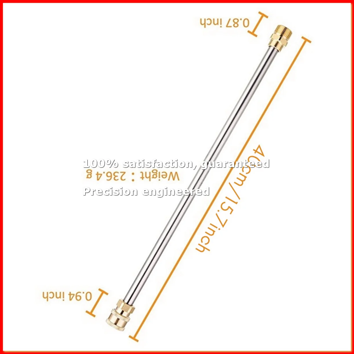 Pressure Washer Extension, Universal Spear Extender for Power Washers, M22 to 1/4Inch Quick Connect-ROWI