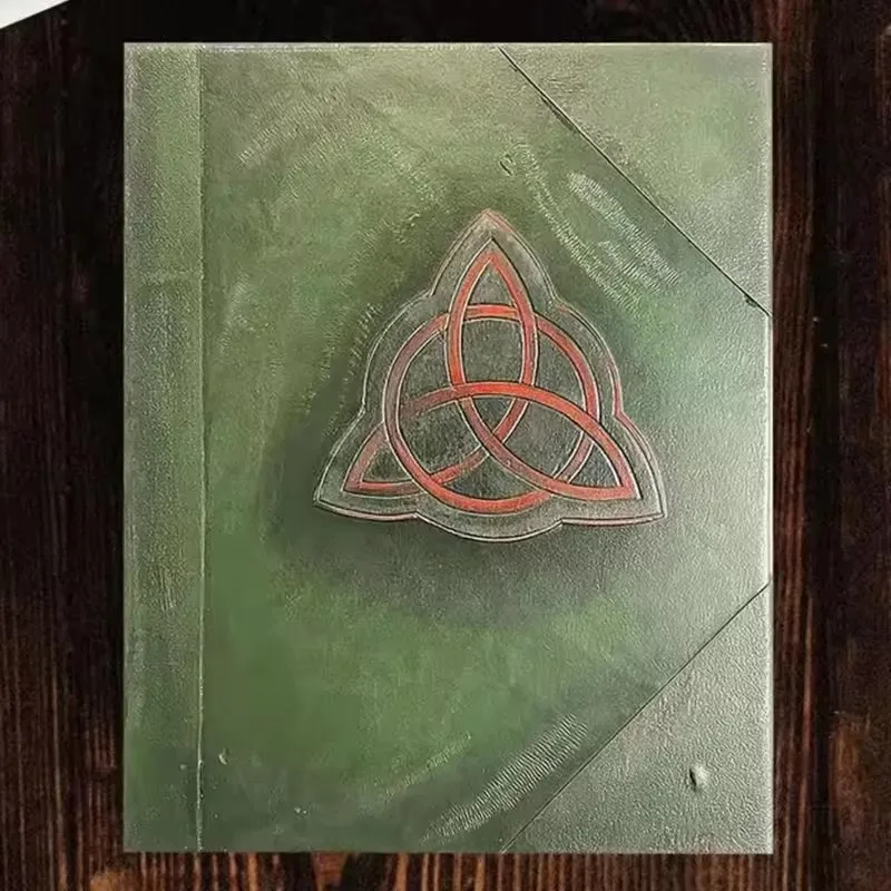 Book of Shadows Green Cover Spell Book 350 Pages Spells Records Kids Magic Copy Books Retro Decoration Crafts Birthday Xmas Gift