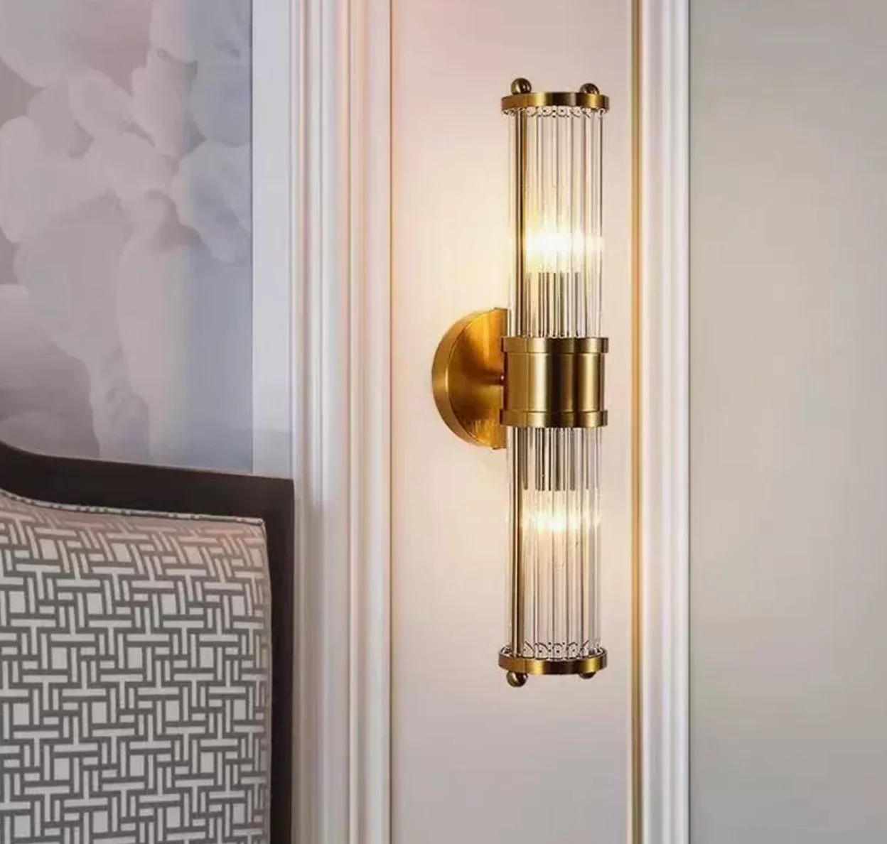 Luxury E14 Crystal Wall Light, Modern LED Lamp for Bathroom Kitchen Living Room Bedroom Bedside Hallway, Indoor Home Lighting