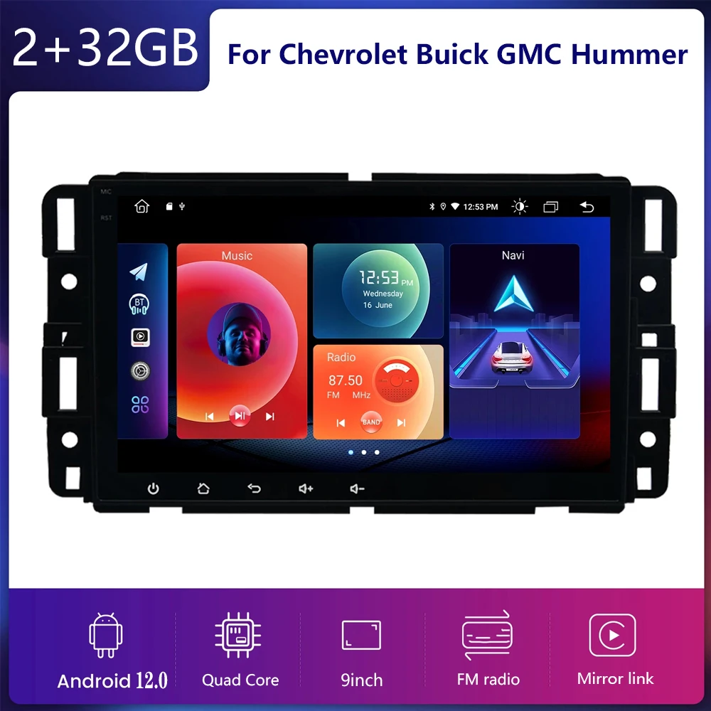 

8" Car Android 12.0 Multimedia Player Stereo Radio For GMC Sierra Yukon Denali Acadia Savana Traverse Equinox Chevrolet Express