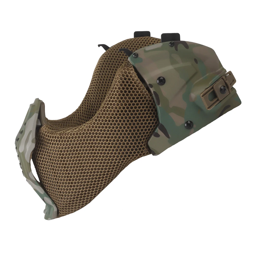 التكتيكية 3.0 ويندي خوذة نصف قناع الوجه مع خوذة غطاء الأذن حماية للصيد الادسنس CS الألوان الخوذ الملحقات