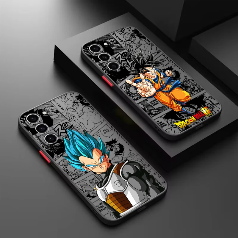 Trend D-Dragon Ball Saiyan Frosted Translucent For Samsung A53 A52 A33 A32 A51 A71 A21S A13 A73 A50 A22 A12 5G Back Phone Case