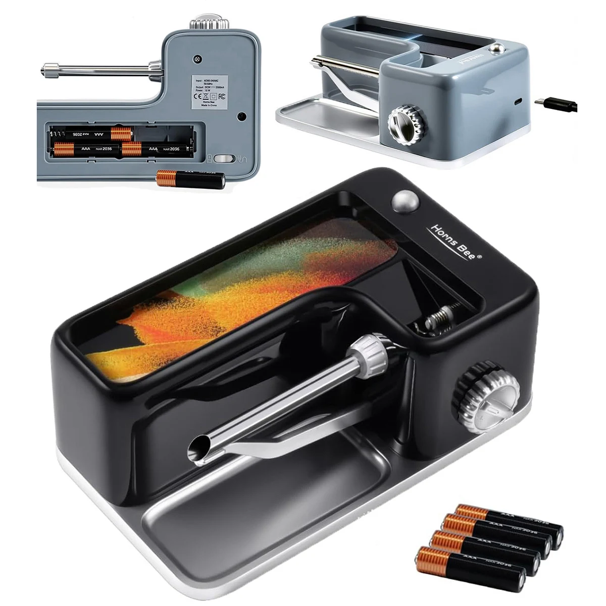 

EU Cigarette Rolling Machine Electric Tobacco Injector Smoke Machine Power AAA Battery or Type-C Cigarette Roller