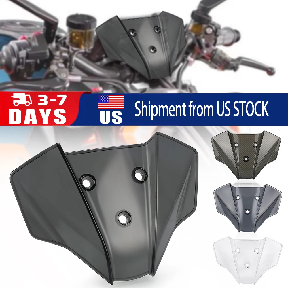2025 دراجة نارية الجبهة الزجاج الأمامي يندبروف غطاء الزجاج الأمامي شاشة حماية ل KTM DUKE 125 250 290 DUKE125 DUKE 250 DUKE 390 2024