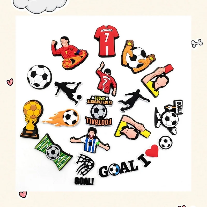

Sprot Soccer Boots Charm Accessories Badge Glamour Clogs Slippers DIY Shoe Decoration Button Party Gifts Shoe Accessories