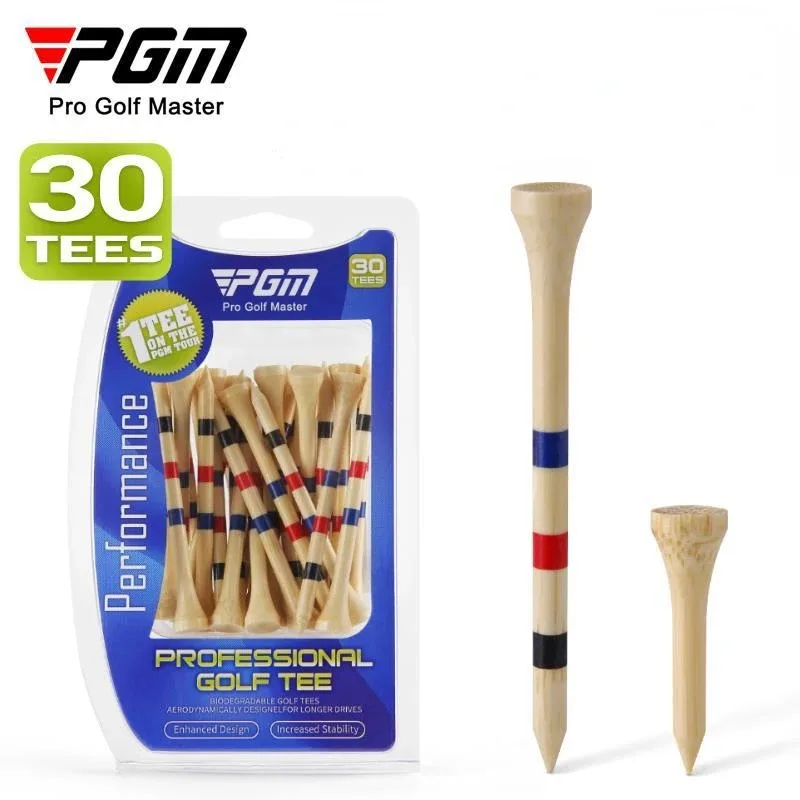 

PGM Golf Bamboo Tee Adjustable Height Ball Pin Length Golf Item Depth Mark Tees QT030