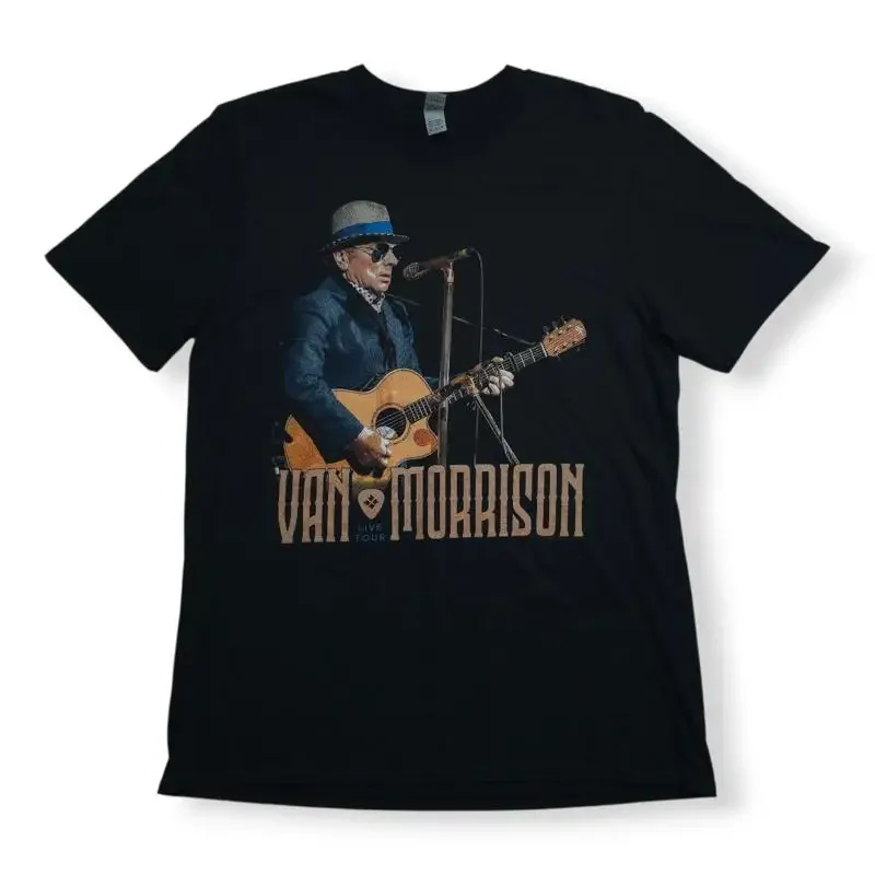Van Morrison T Shirt Mens Size M Black Print 2022 Tour