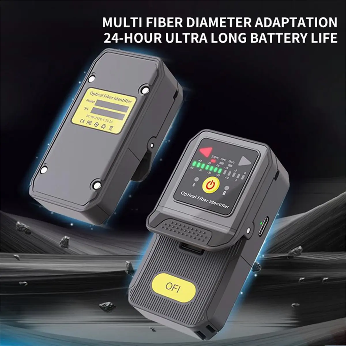 ABGN Mini Optic Fiber Identifier -430 Live Fiber Optical Identifier 800-1700nm Fiber Cable Visual Fault Locator