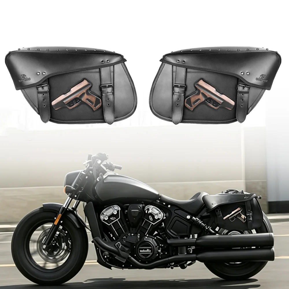 Black Motorcycle  New Universal Tool Luggage Storage Luggage Saddle Bag Durable Waterproof for Harley Suzuki Kawasaki Yamaha