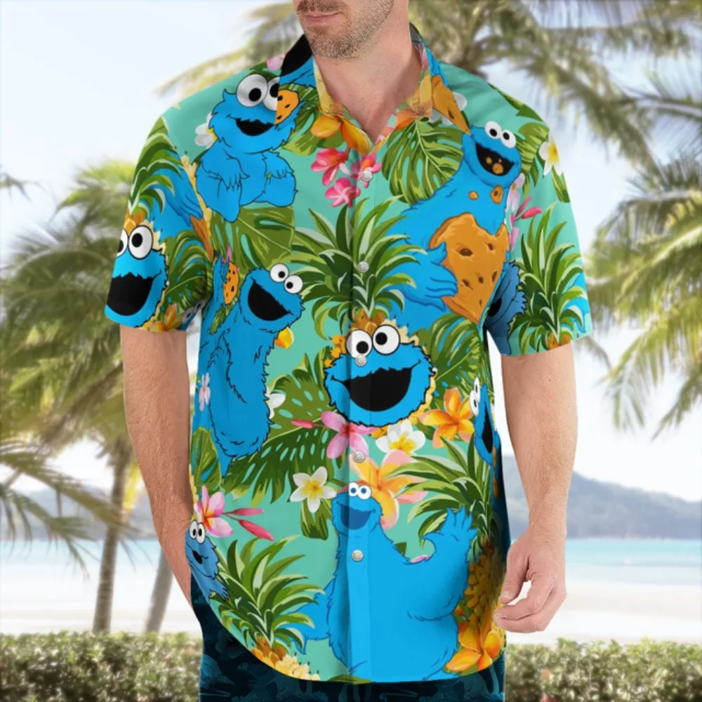 Zomer Hawaiian Cartoo N Gebloemd Casual Shirt Hot Sale Voor Heren 3d Korte Mouw Strand Oversized Grappige Kleding Mode