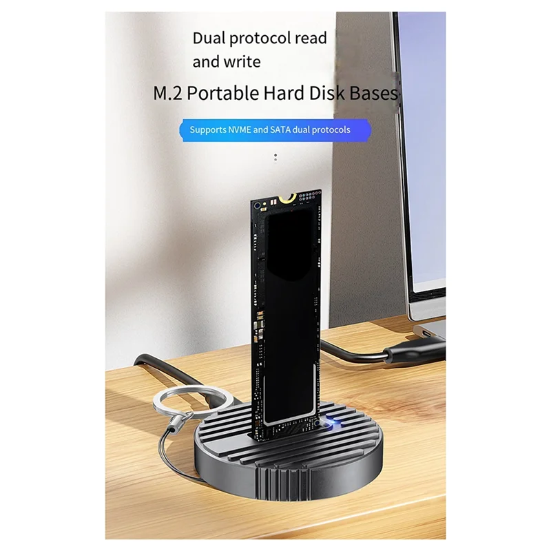 A76F-M.2 Dual Protocol SSD Solid State Drive Box NVME/SATA10G External Mobile Hard Drive Base Type -C3.1 Gen 2 SSD