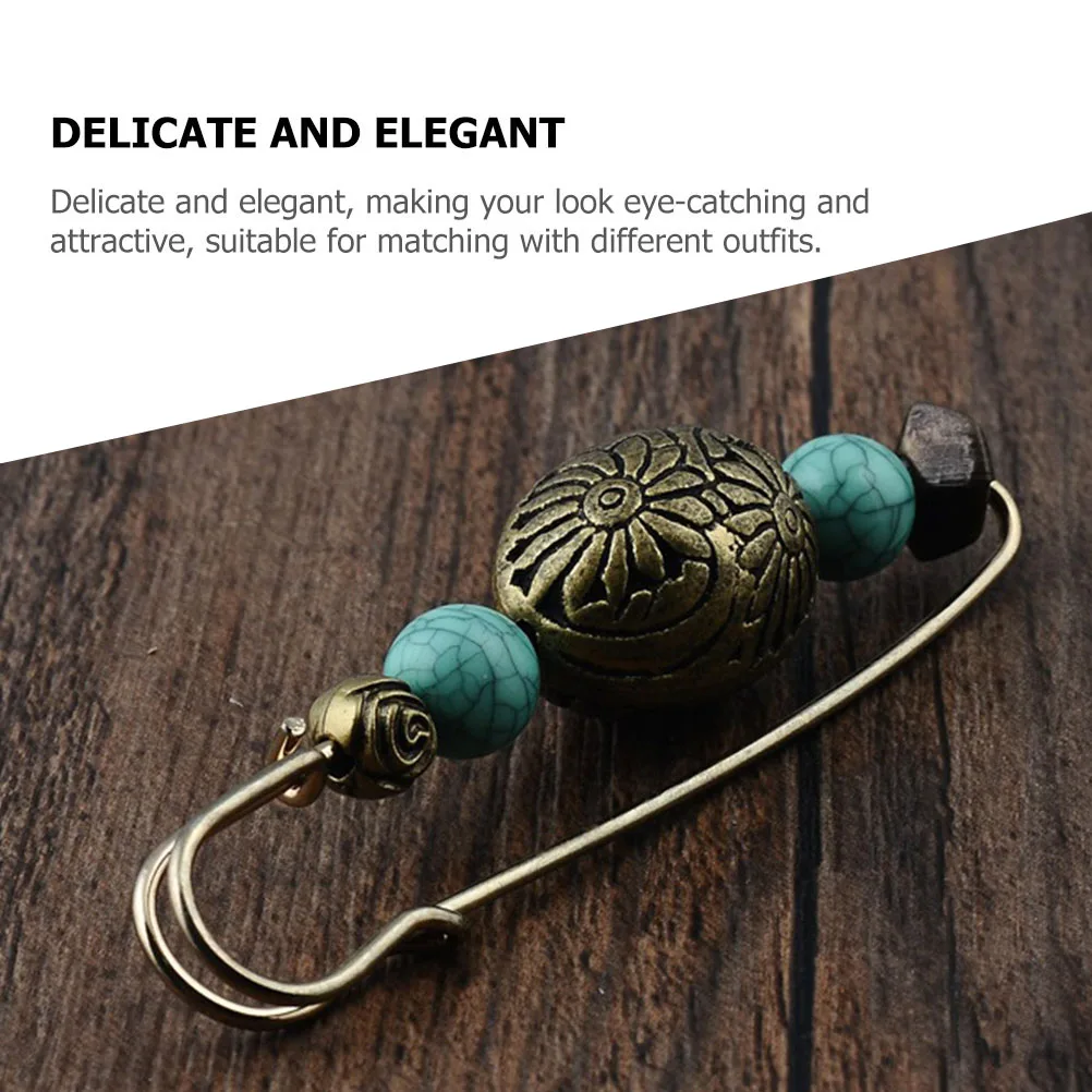 

2pcs Vintage Brooch Sweater Clips for Women Shawl Collar Pins Clothing Clasps Large Cardigan Brooches Pins Party Casual Wear