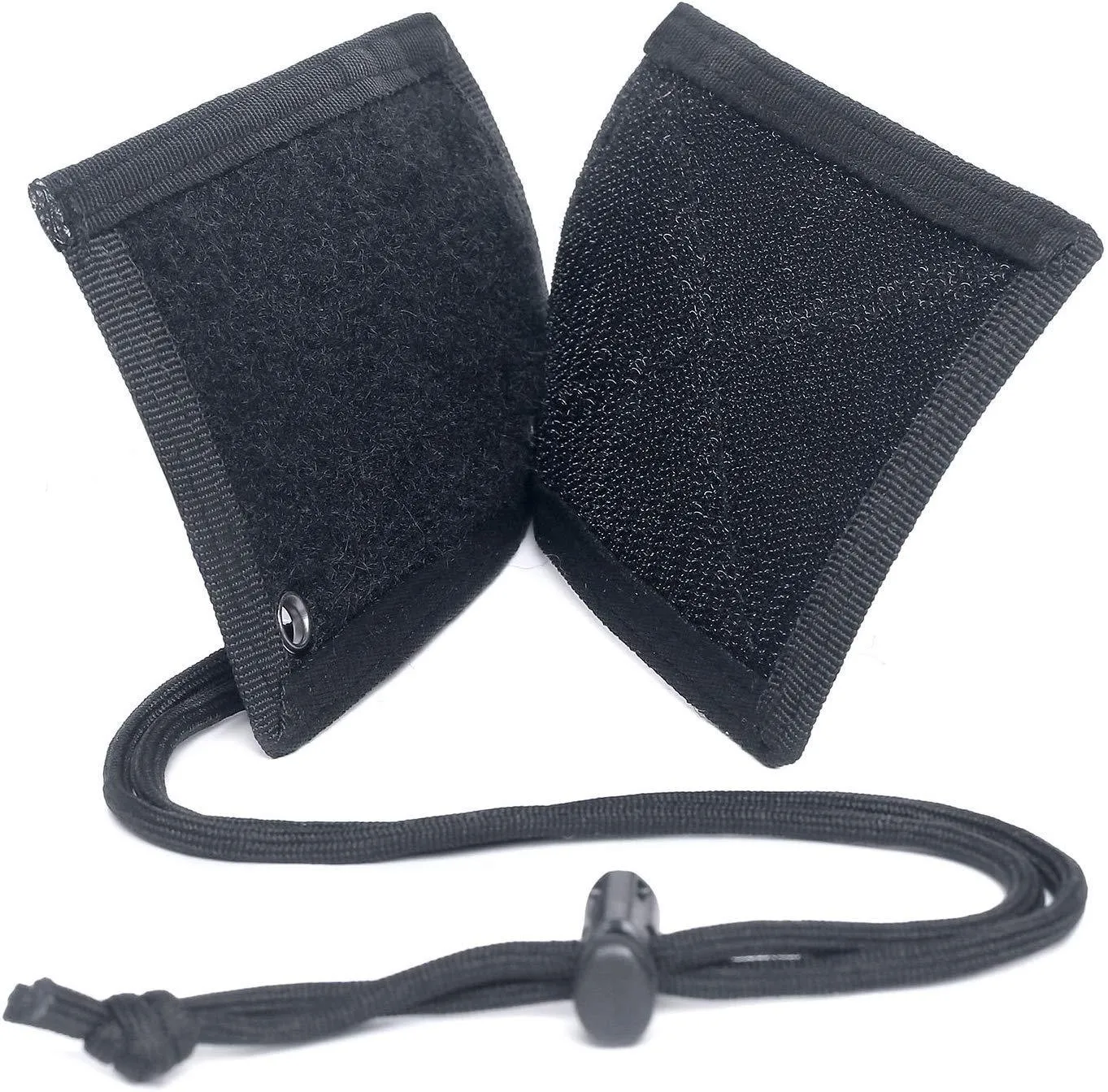 Tactical ID Card Holder Hook Loop Patch Tour Guide Badge Holders Outdoor Travel Pouch Pen Purse and Nylon Lanyard
