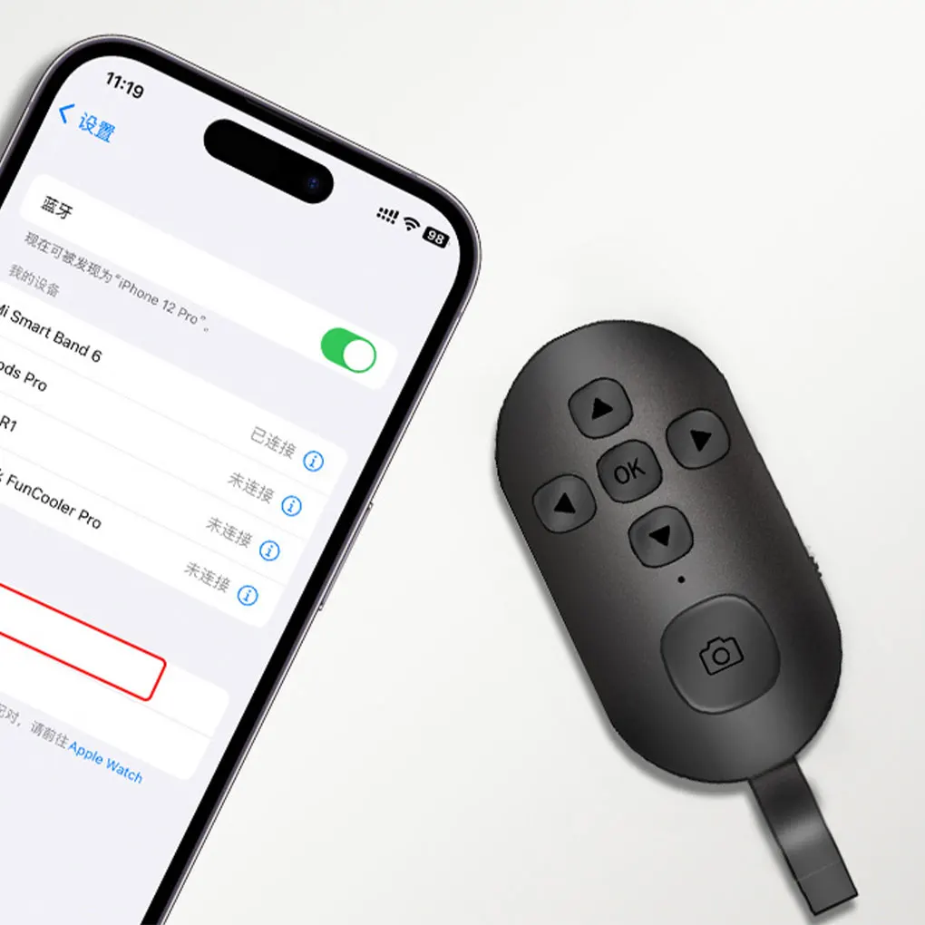 Bluetooth Remote Controller For Wireless Phone Photos Supports Photo Taking And Video Recording
