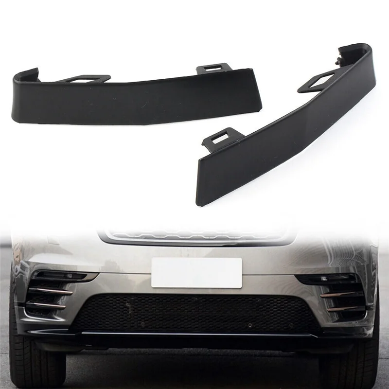 ABUM-1 paire de garniture de moulage latérale de pare-chocs avant de voiture ABS noir adapté pour Land Rover Range Rover Velar 2017-2021, R & L LR105599 LR10