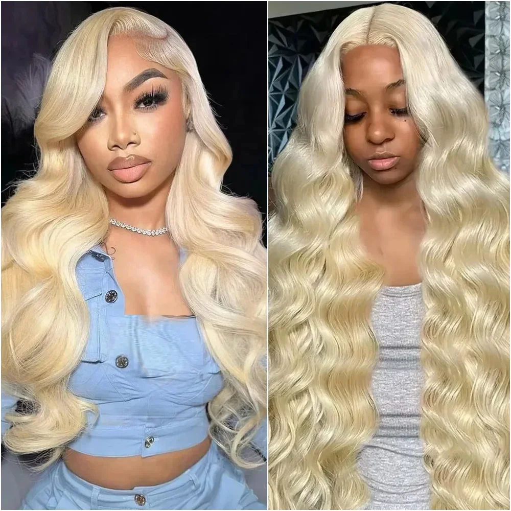 613 Blonde Body Wave 13x6 HD Lace Frontal 100 Human Hair Wigs 30 36 Inch Honey Colored Lace Closure Front Wig for Black Women