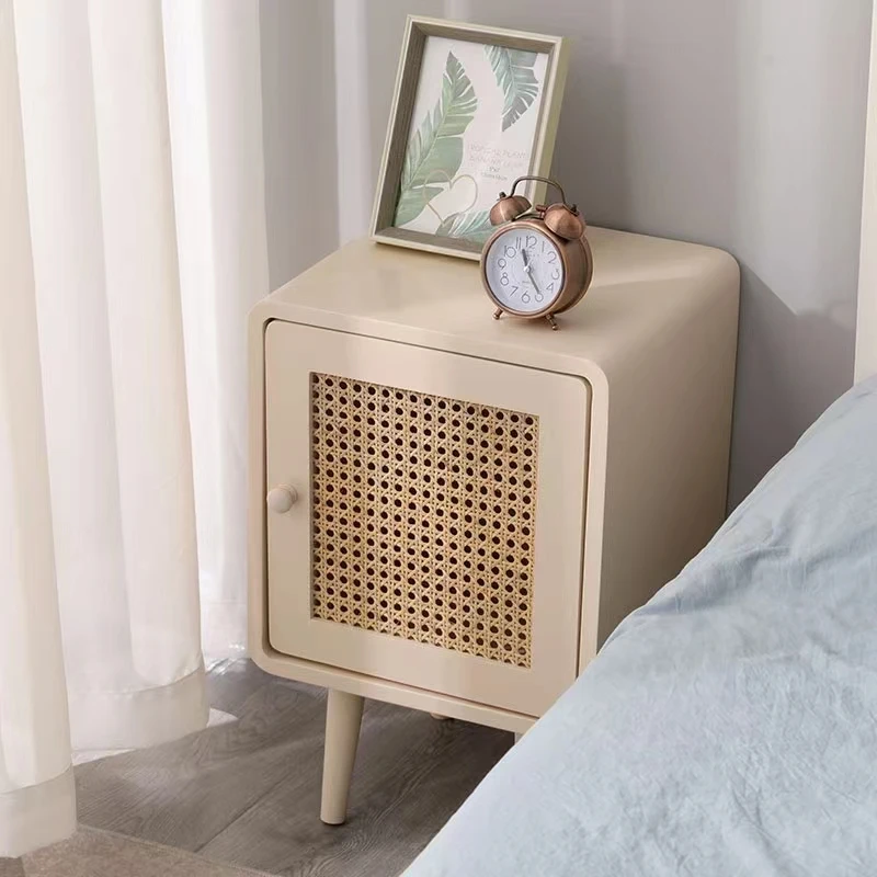 

Simple Wooden Adjustable Single Drawer Modern Minimal Nordic Side Cabinet Living Room Vintage Storage Mini Narrow Bedside