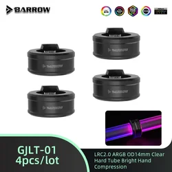 4pcs hard tube ARGB lighting fittings Barrow LRC2.0 PC case cooling MOD 5V3PIN interface for OD14mm PETG/acrylic tube GJLT-01