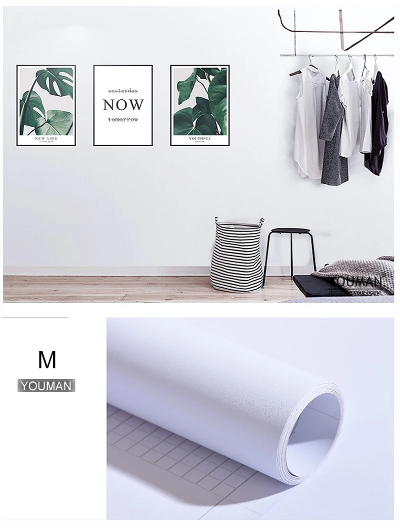 PVC Matte Wallpaper Self-adhesive Waterproof And Moisture-proof Simple Modern Dormitory Renovation Decorative Stickers