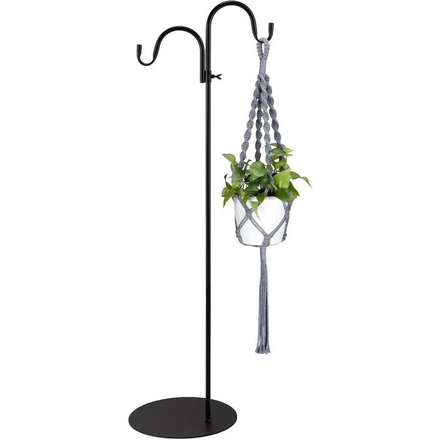 

Navaris Shepherds Hooks for Outdoor Hanging Bird Feeder Plant Pot Hook Stand Pole for Garden Adjustable Hooks for Hummingbird F