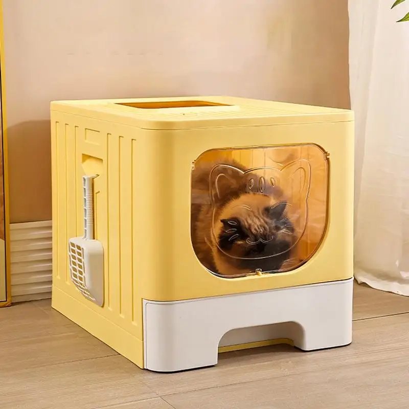 Large Space Closed Drawer Cat Litter Box Easy To Change Sand And Prevent Sand From Being Carried Over