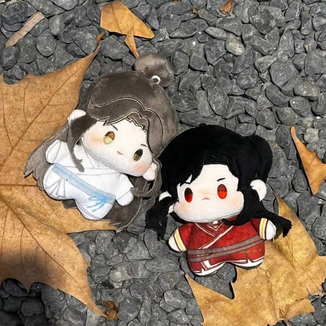 10cm Anime Heaven Official Blessing Plush Pendant Cute Tian Guan Ci Fu Hua Cheng Xie Lian Doll Soft Cosplay Keychain Toy Gifts