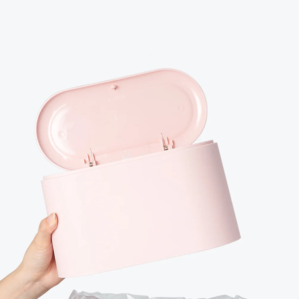 

1Pcs Mini Press Lid Trash Can for Desk Small Desktop Waste Bin Space Saving Garbage Container Simple Stylish Design Table Trash