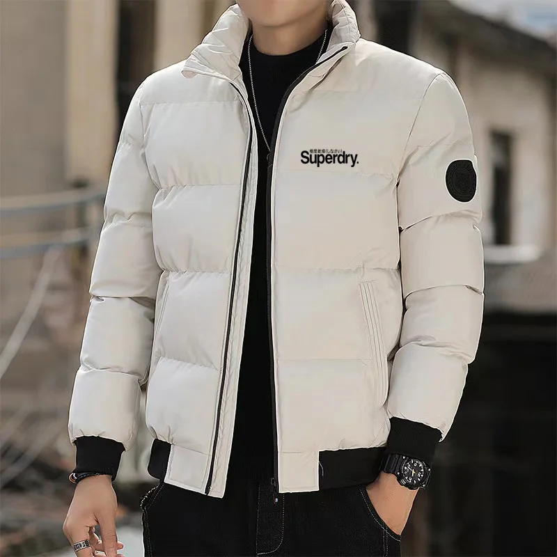 2024 Men\'s casual high necked down jacket, warm jacket, outdoor sports, Thinicef, fashionable, winter