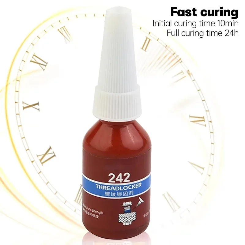 10ml threadlocker 242 243 locker de resistência média azul anaeróbico threadlocker adesivo calafetagem adesivos selador ferragem
