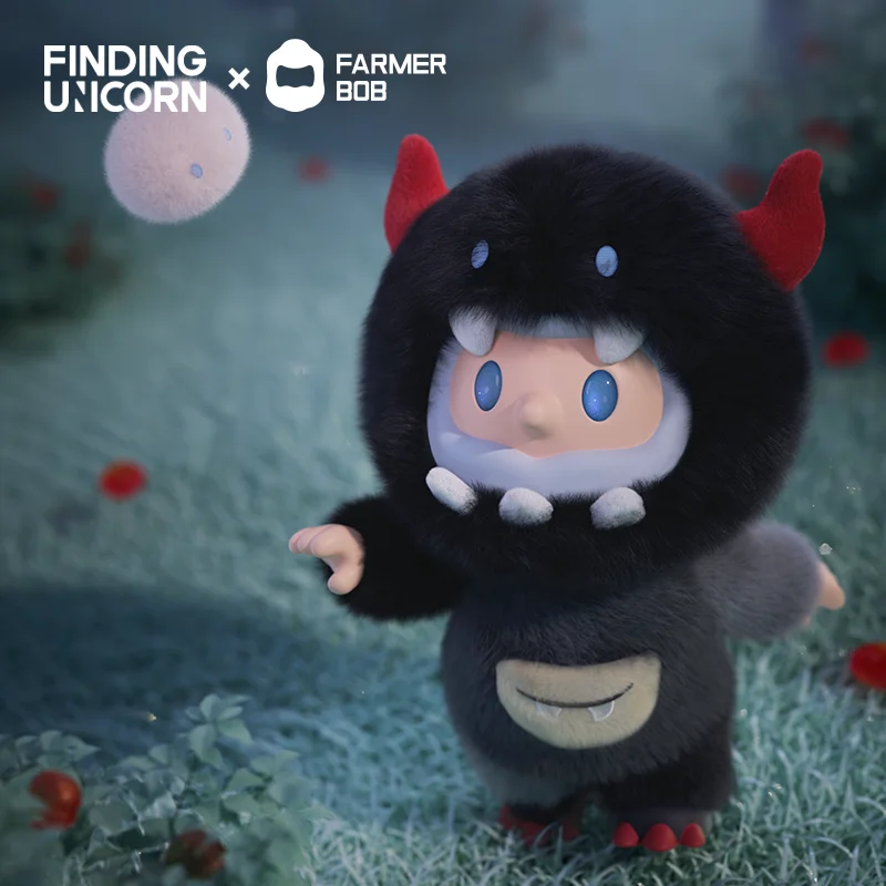 FINDING UNICORN FARMER BOB FURRY DOLL DEMON BOB Vinyl Toys Doll Cute Anime Figure Desktop Ornaments Gift Collection