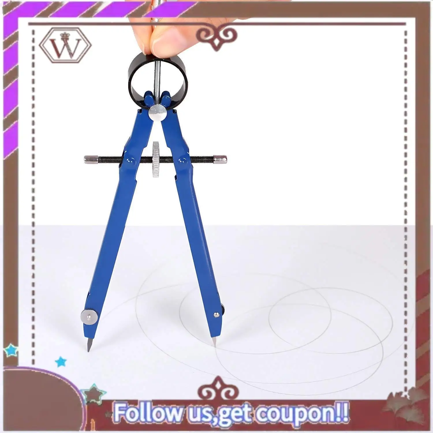 Latest 2 Pcs Compass, Compass Geometry Set With Lock, Math And Precision Compass, Metal And Durable For Solid And Plane Precisio