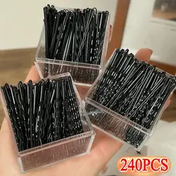 60/240pcs Black Hairpins for Women Hair Clip Lady Bobby Pins Invisible Wave Curly Bride Disposable Hairgrip Barrette Hair Clips