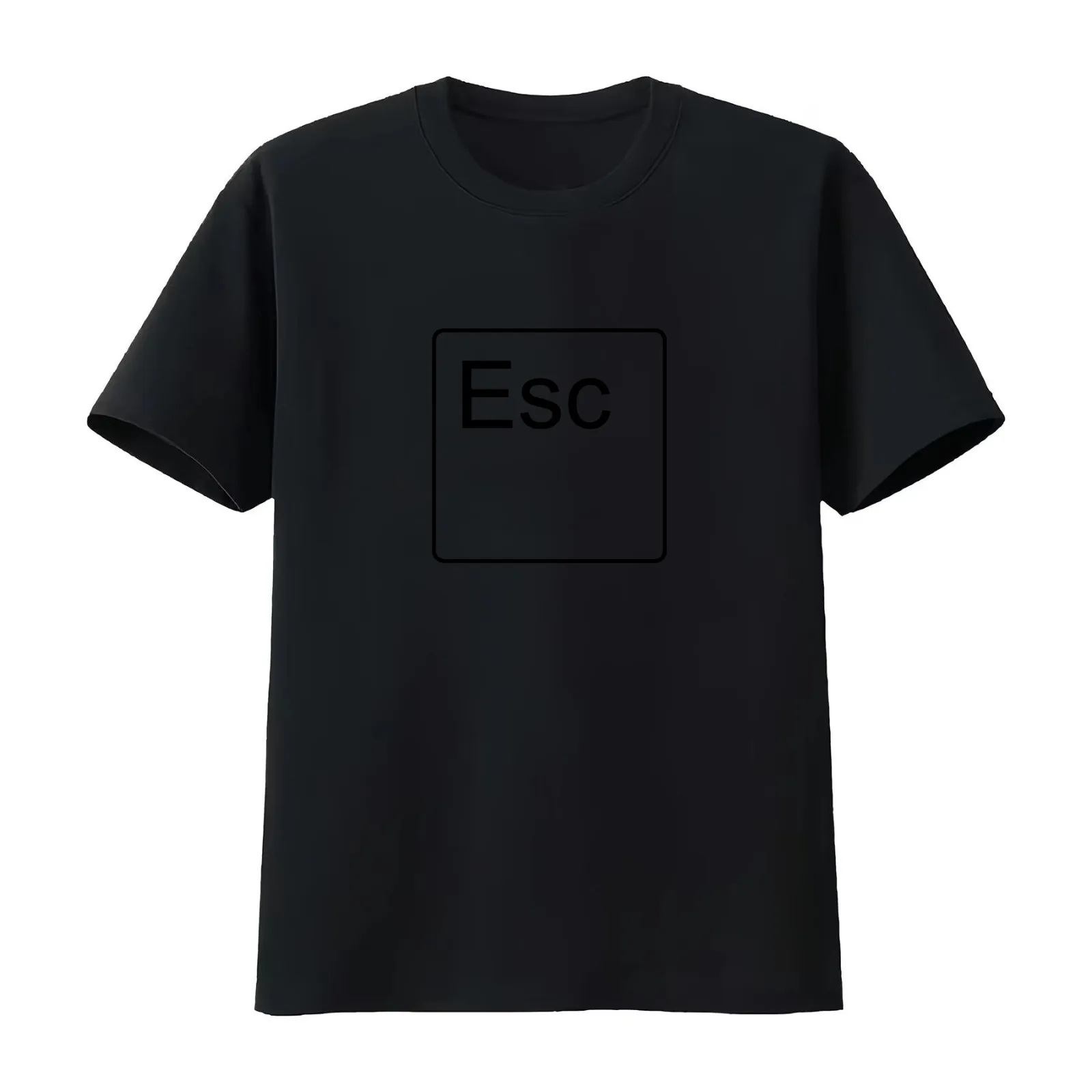 Escape Key T-Shirt Summer Casual Cotton Tee Oversized Streetwear Tops Vintage Graphic Print Loose Fit Short Sleeve