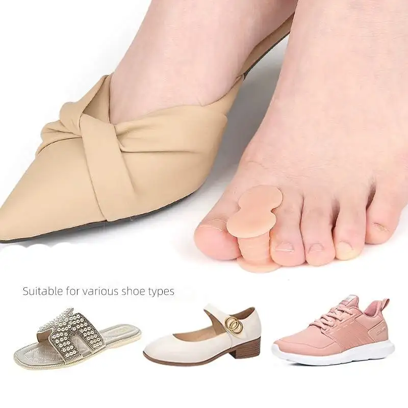 1/5/10Pairs Gel Toe Splitter Toe Separator Corrector Straightener Soft Silicone Finger Protector Spacer Foot Care Tool