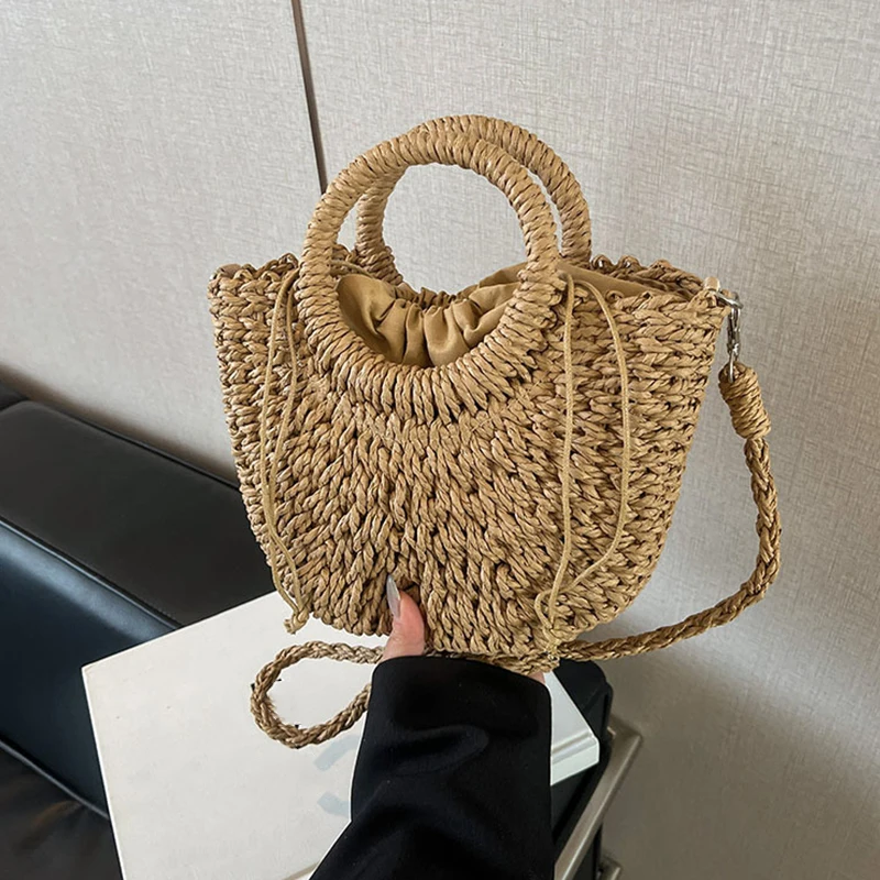 Bohemian Style Straw Handbag High Quality Multi-functional Shopping Bag Suitable For Travel and Vacation