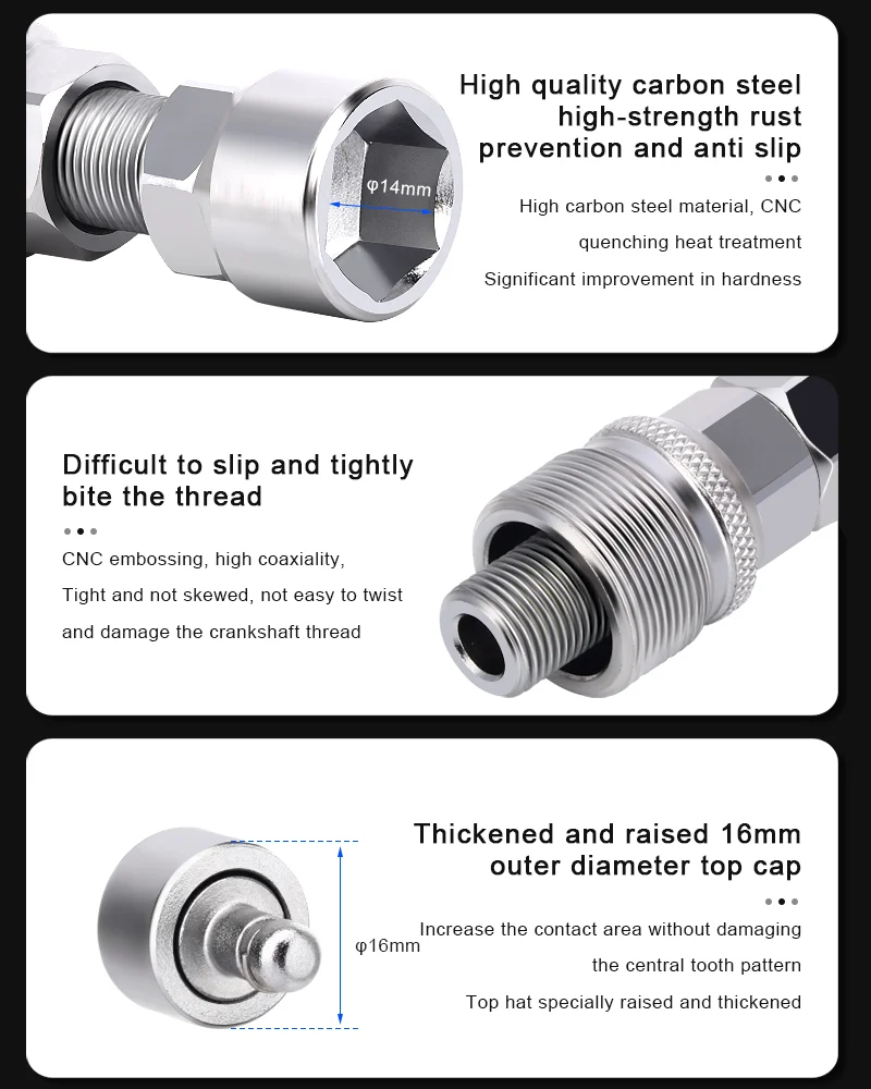 Profesjonalny ściągacz do korbowodów rowerowych, narzędzie do demontażu korbowodów, ściągacz do kół korbowych, narzędzie do naprawy pedałów i korbowodów.