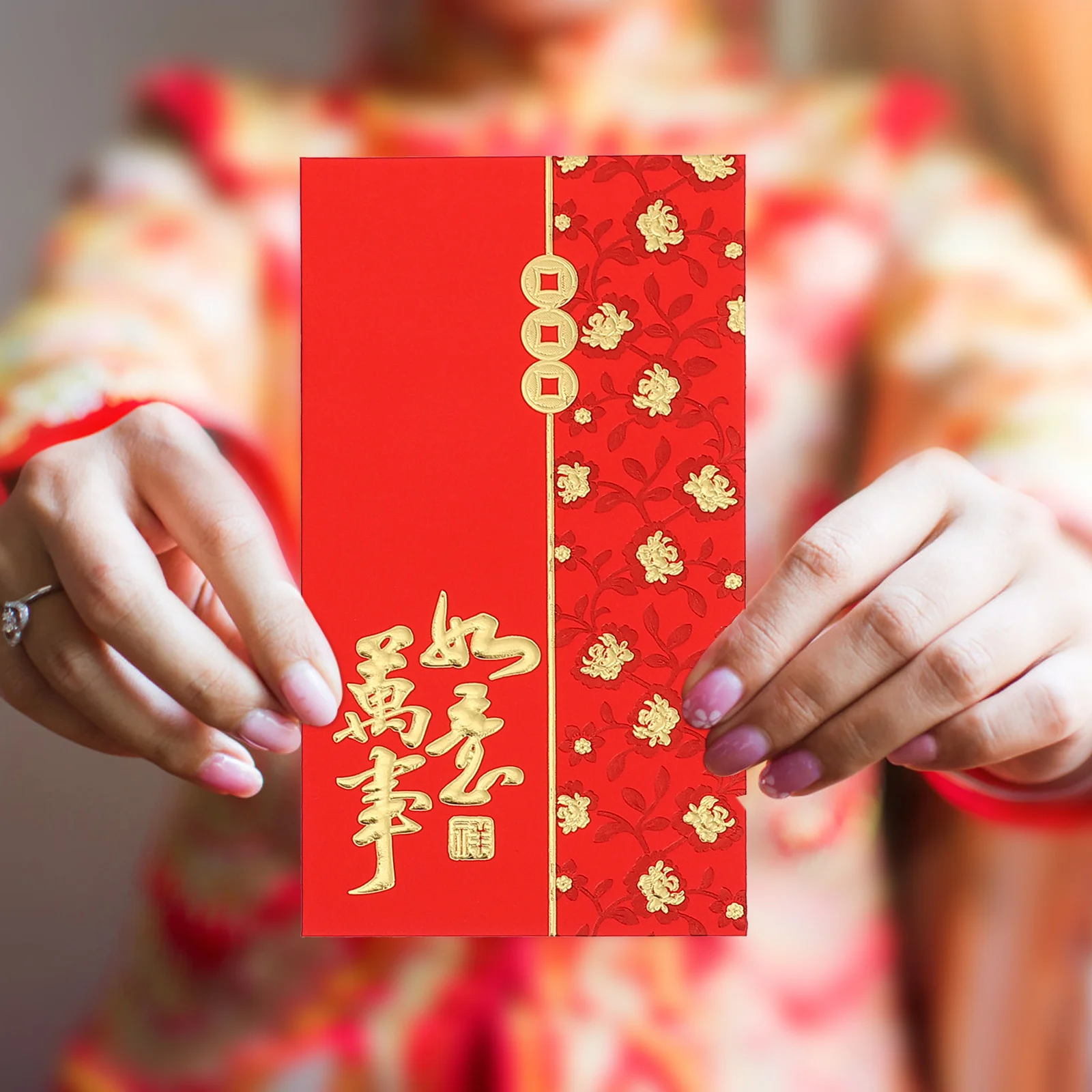 

30 Pcs Red Envelope Bags Bright Red Spring Festival Chinese Style New Year Gift Packets Long Lasting Non Fading Environmentally