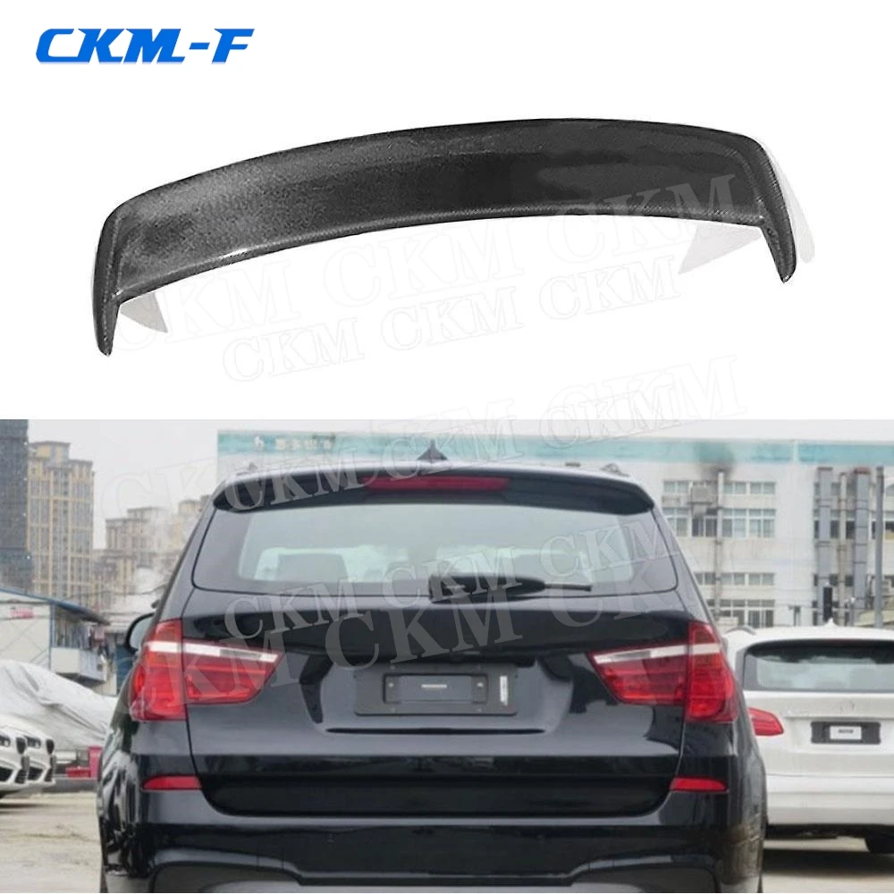 

*** Carbon Fiber Rear Roof Spoiler Wing Body Kits Car Boot Accessories for BMW X3 F25 2014-2017 FRP Black Car Trunk Wing