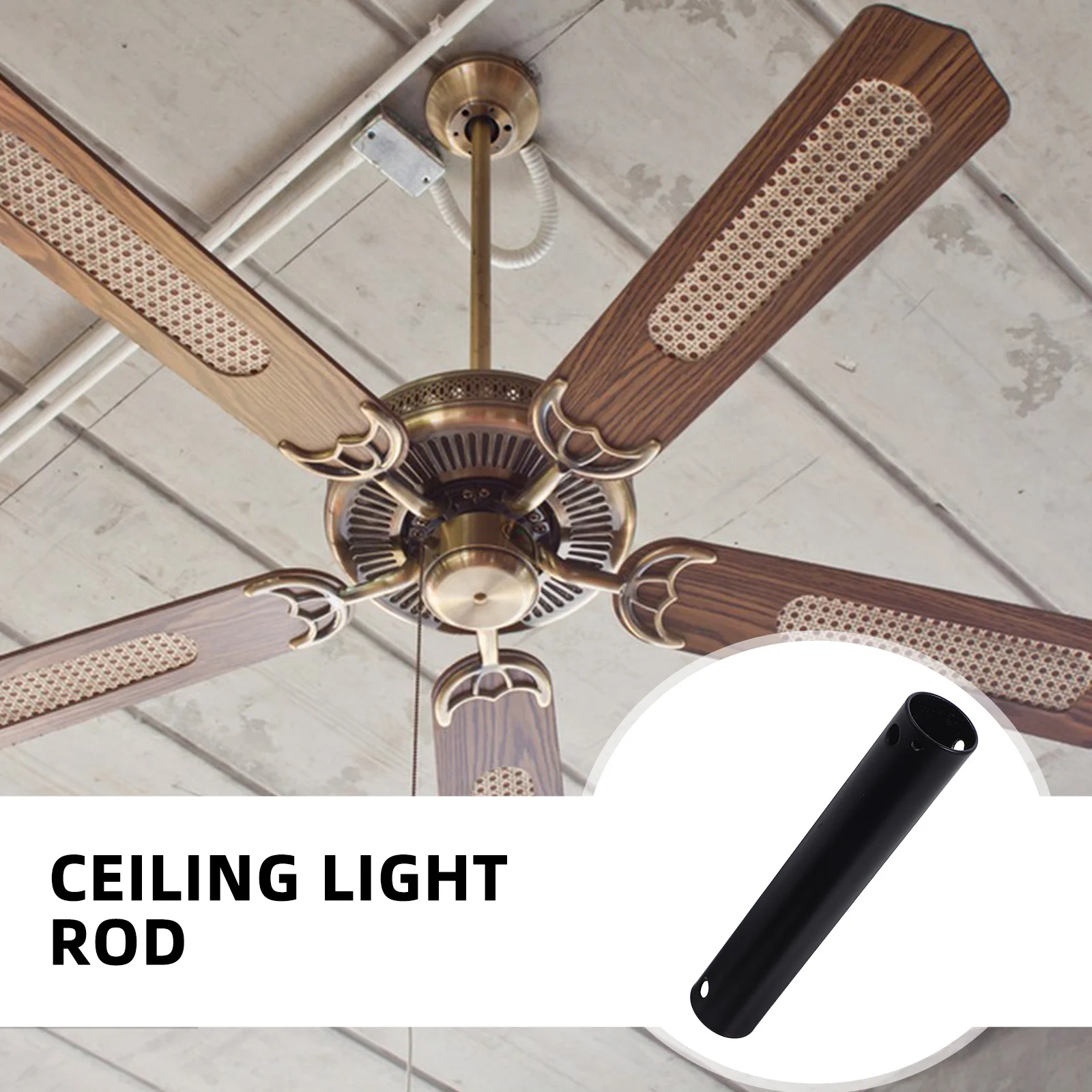 

Universal Ceiling Extension Rod 150Mm Strong Metal Downrod Reinforced Replacement Part For High Ceilings