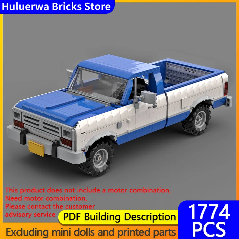 

City Car Model MOC Building Bricks American Light Pickup Truck Modular Technology Children Holiday Gifts Assemble Toys Suit