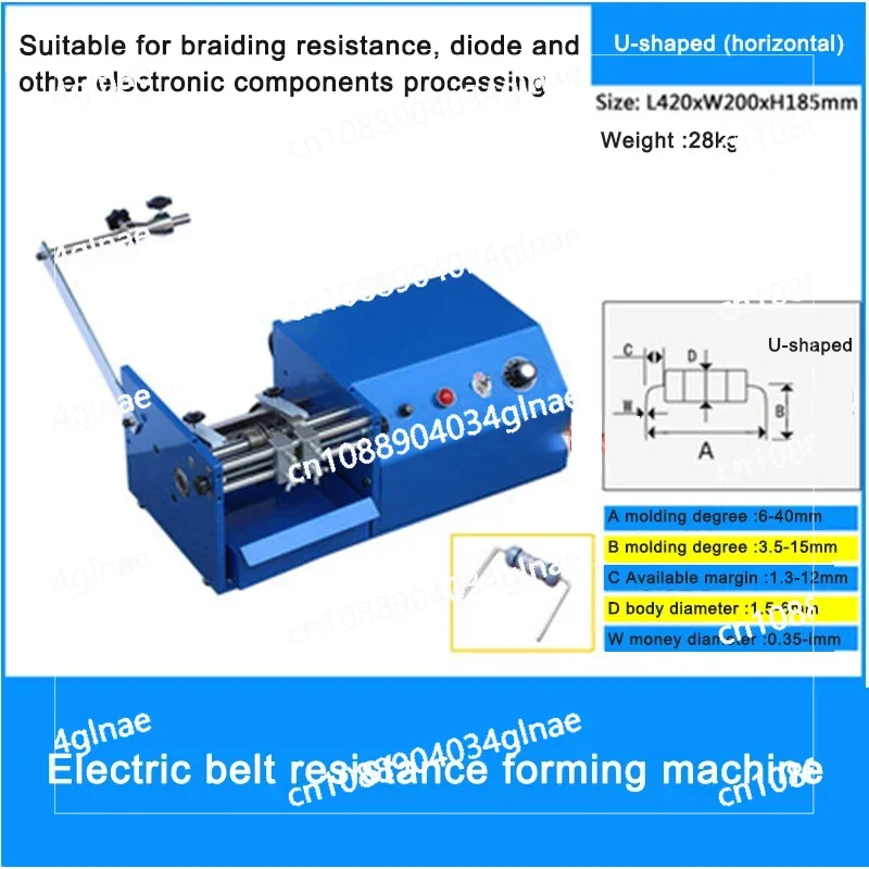 Electric F/U/ One Font Type Braided Resistance Forming Machine Portable Cutting Molding Equipment for Different Resistors Diodes